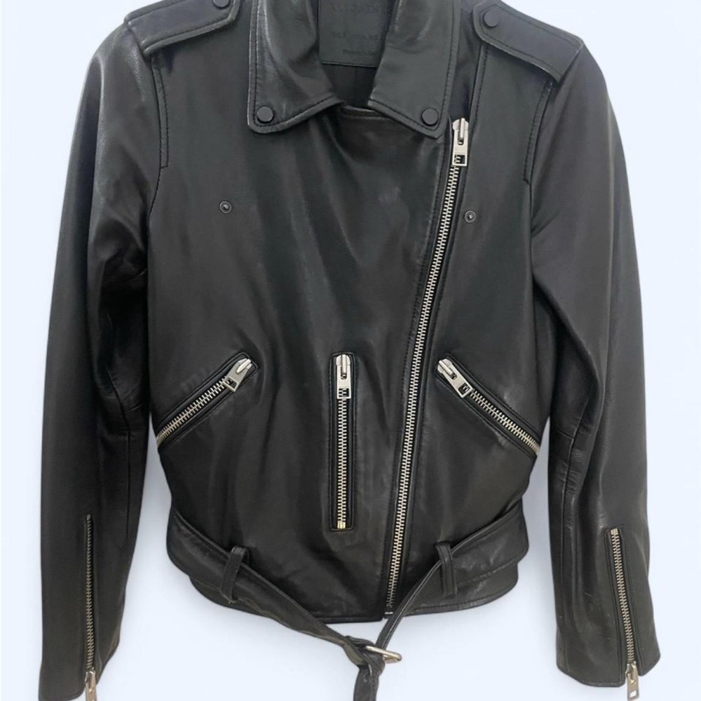 All Saints Black Leather Jacket